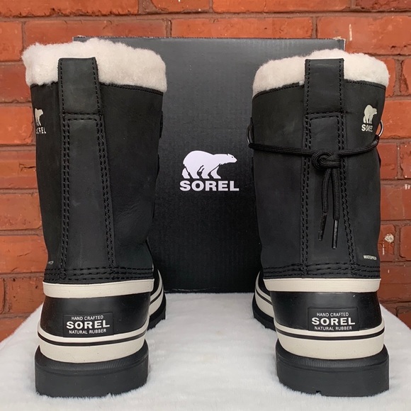 SOREL Caribou NEW Waterproof Insulated Black Winter Snow Boots 7.5 8 9.5 - Picture 2 of 9